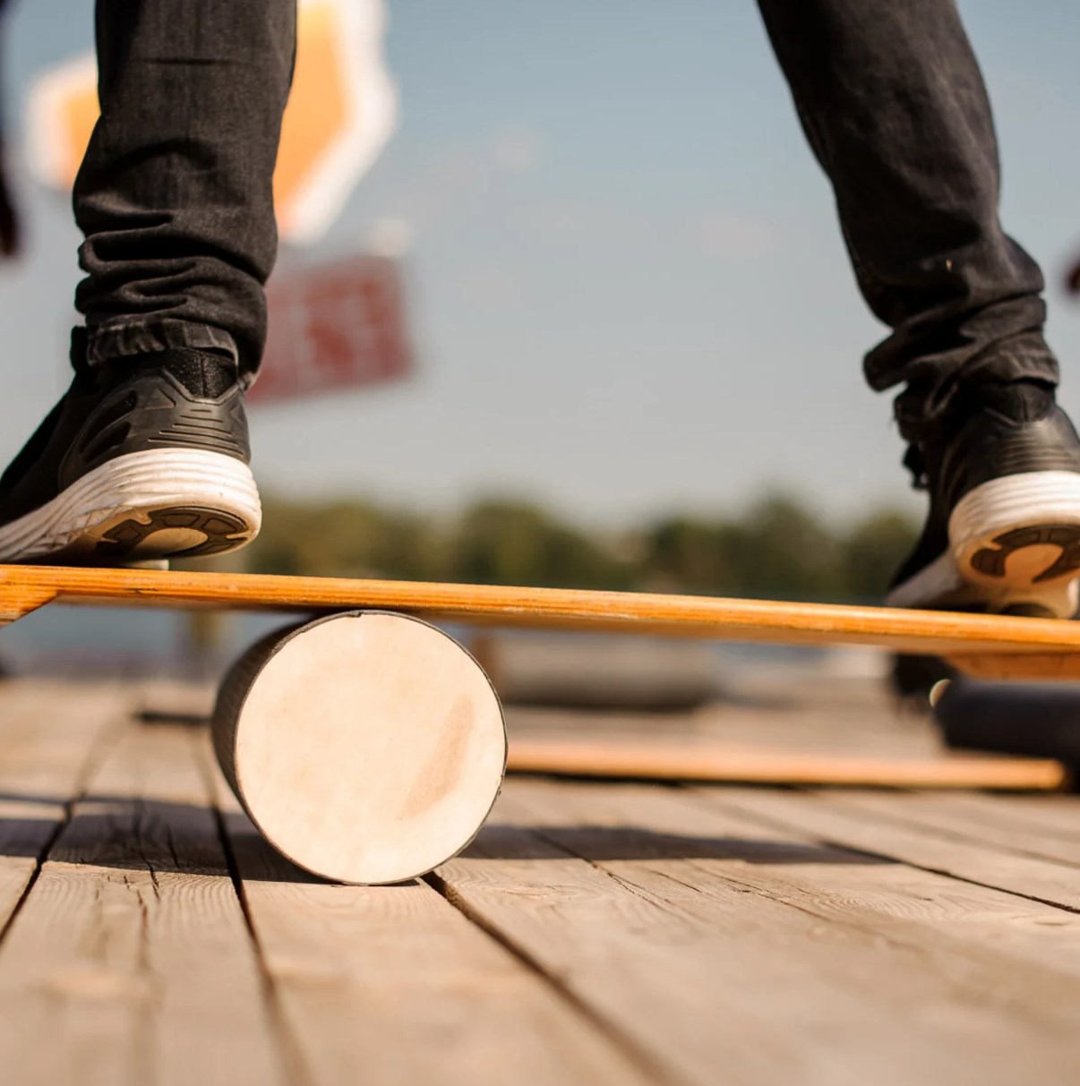 Balance Board Wobble - Prancha de Equilíbrio de Madeira para