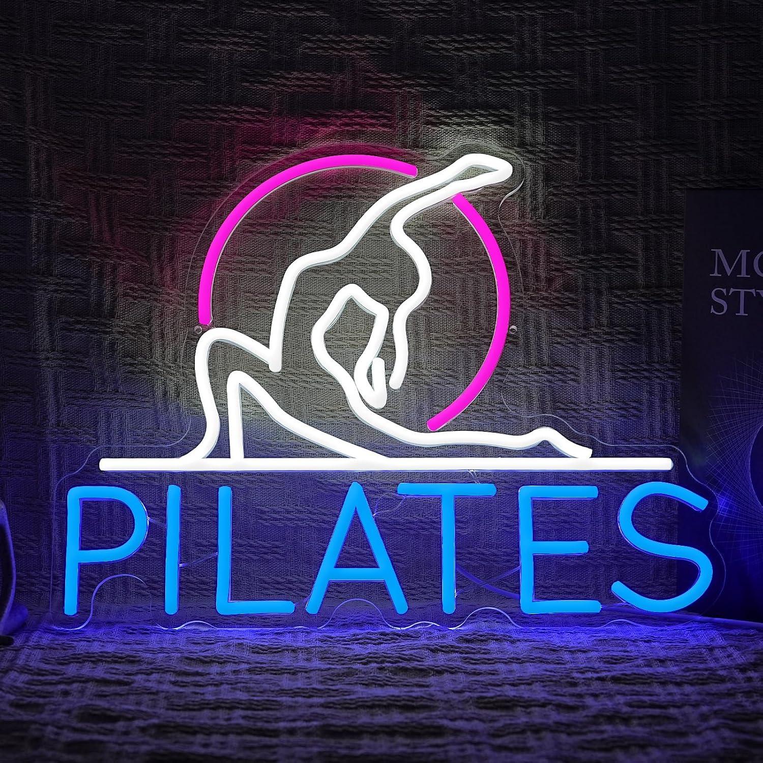 Pilates Yoga Room - Letreiro Neon Yoga Pilates com Luzes