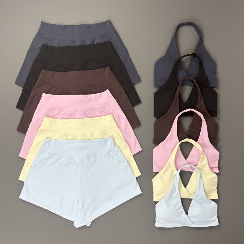 Pilates Yoga Clothes - Conjunto de Shorts de Treino Feminino