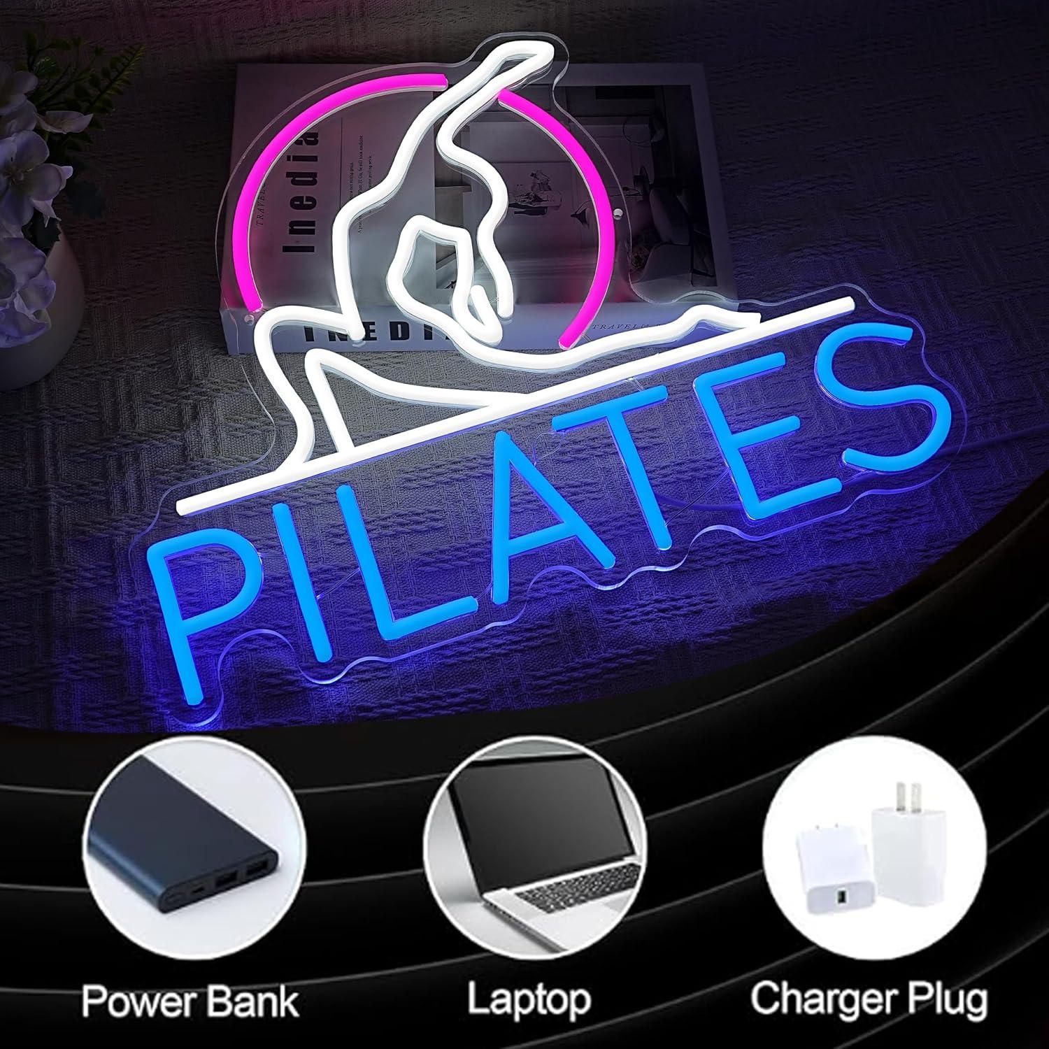 Letreiro Neon Yoga Pilates com - Pilates Yoga Room avaliação e preço