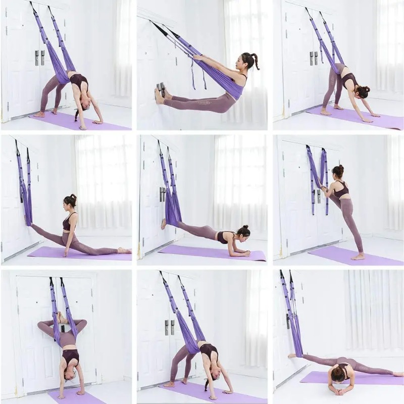 Conjunto de Rede de Yoga Aéreo - Pilates Yoga Stretching avaliação e preço